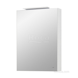 Зеркало Oleta 50х70 см, белый матовый, левый, с подсветкой 857643501 Roca 