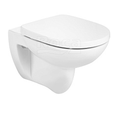 Подвесной унитаз Debba Round 35,5х54 см, безободковый, с сиденьем 7346998000+ZRU9307607 Roca 