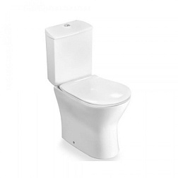 Унитаз-компакт Leon 36х66,5 см, горизонтальный выпуск, нижняя подводка, с сиденьем 7341649000+7342649000+ZRU9302943 Roca 