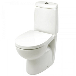 Унитаз-компакт Victoria Nord 29,5х65 см, горизонтальный выпуск, нижняя подводка, с сиденьем ZRU9000023+7341ND0000+7342ND7000 Roca 