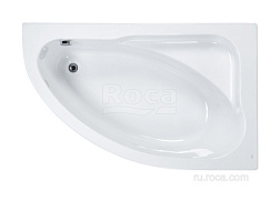 Акриловая ванна Welna 160х100 см, правая, глубина 48 см, асимметричная 248643000 Roca 