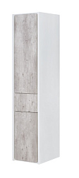 Шкаф-колонна Ronda 32х33,3х139 см, бетон/белый матовый, левый, подвесной монтаж, система push-to-open ZRU9303005 Roca 
