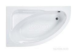Акриловая ванна Welna 160х100 см, левая, глубина 48 см, асимметричная 248642000 Roca 